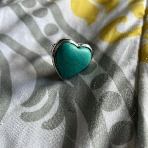 Turquoise heart ring